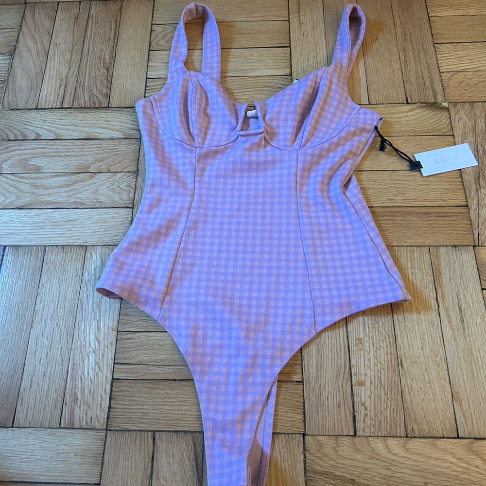 ASTR The Label Purple Bodysuit